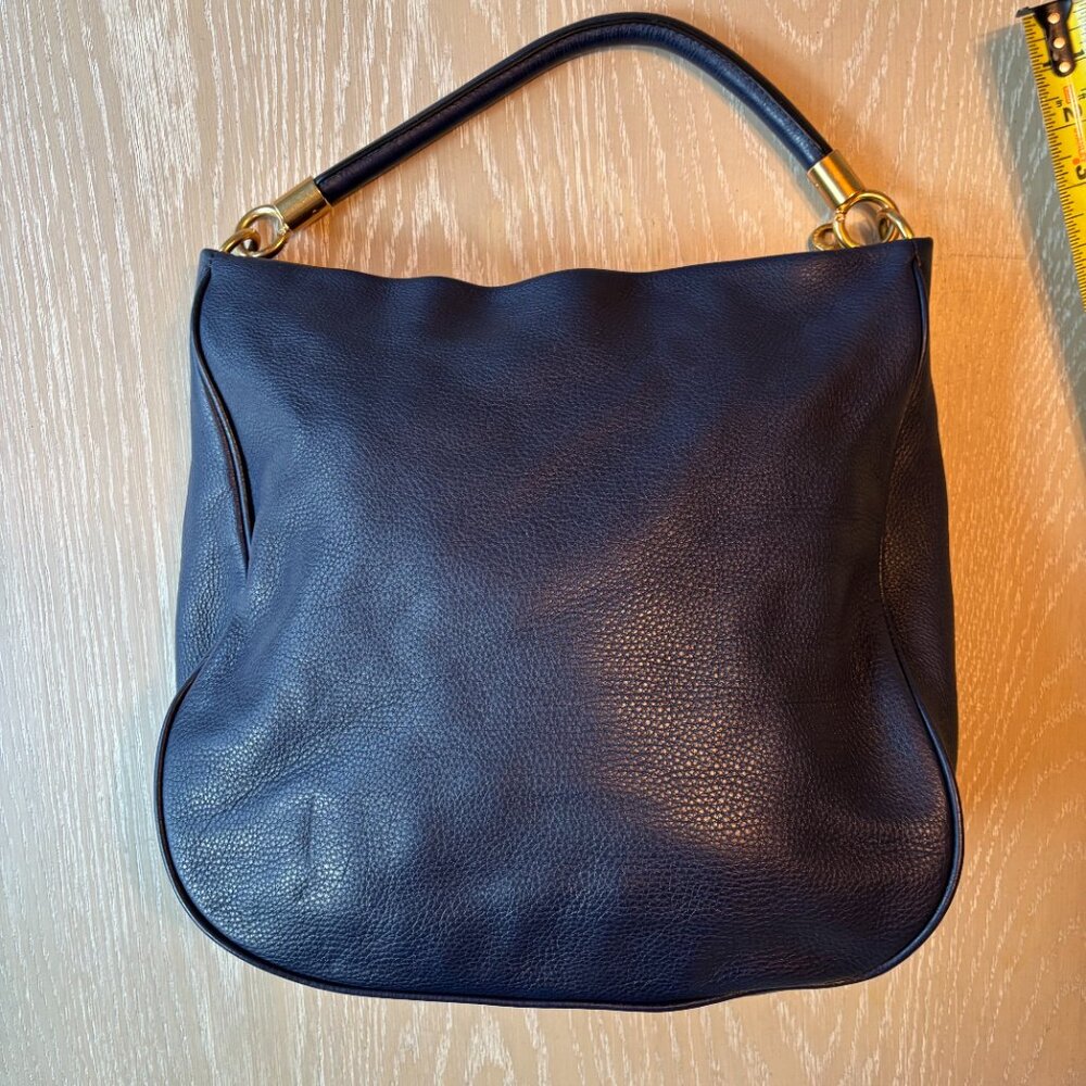 Marc by Marc Jacobs Navy Too Hot to Handle Leather Hobo Handbag - Picture 4 of 9